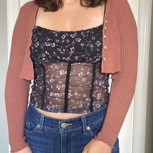 long sleeve cropped cardigan from Sky and Sparrow!